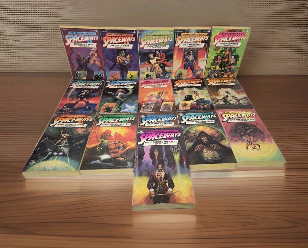16 John Cleve Spaceways Series #4-#19 MMPB VTG Science Fiction Novels Lot